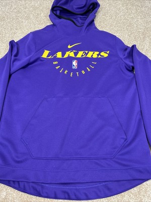Nike Lakers Warm Up Hoodie Men Medium Tech Fleece NBA LA Purple Sweatshirt  | eBay