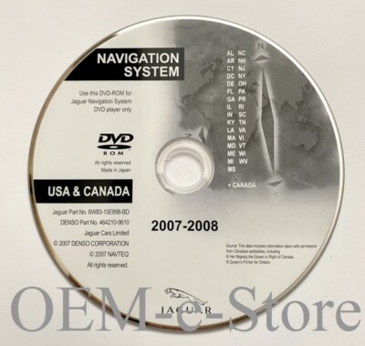 2007 2008 2009 Jaguar XK XKR & Convertible Navigation DVD Set EAST