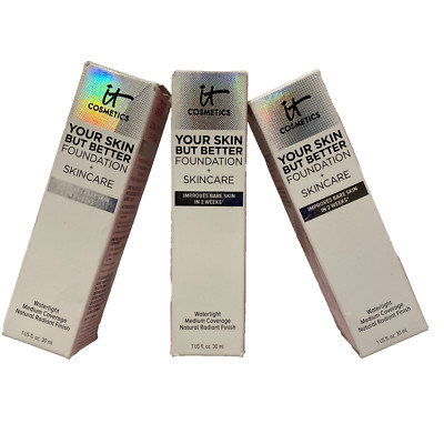 3x LOT IT Cosmetics Your Skin But Better Foundation + Skincare Deep Warm 60