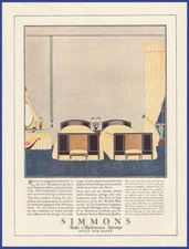 Vintage 1923 SIMMONS Beds Mattresses Springs Bed Ephemera 1920's Print Ad