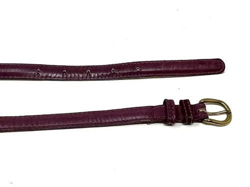 Vintage La Jolla Damen Gürtel Lila Leder Medium 5/8" Breite Messingschnalle - Bild 4 von 4