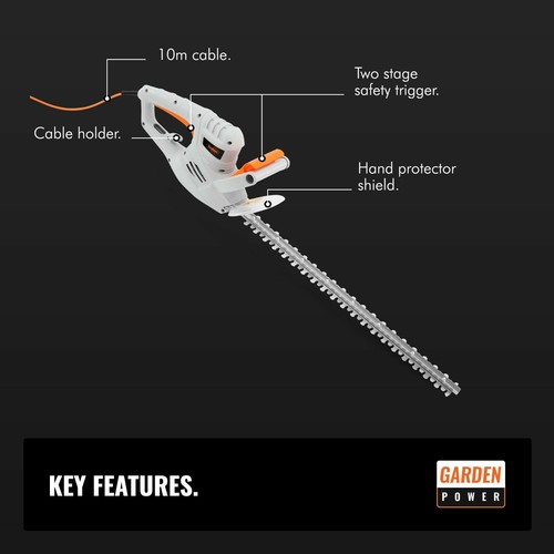 VonHaus 550W Electric Hedge Trimmer / Cutter with 60cm Blade + Blade