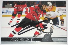 NICO HISCHIER SIGNED 20-21 UPPER DECK NEW JERSEY DEVILS CARD AUTOGRAPH AUTO!!