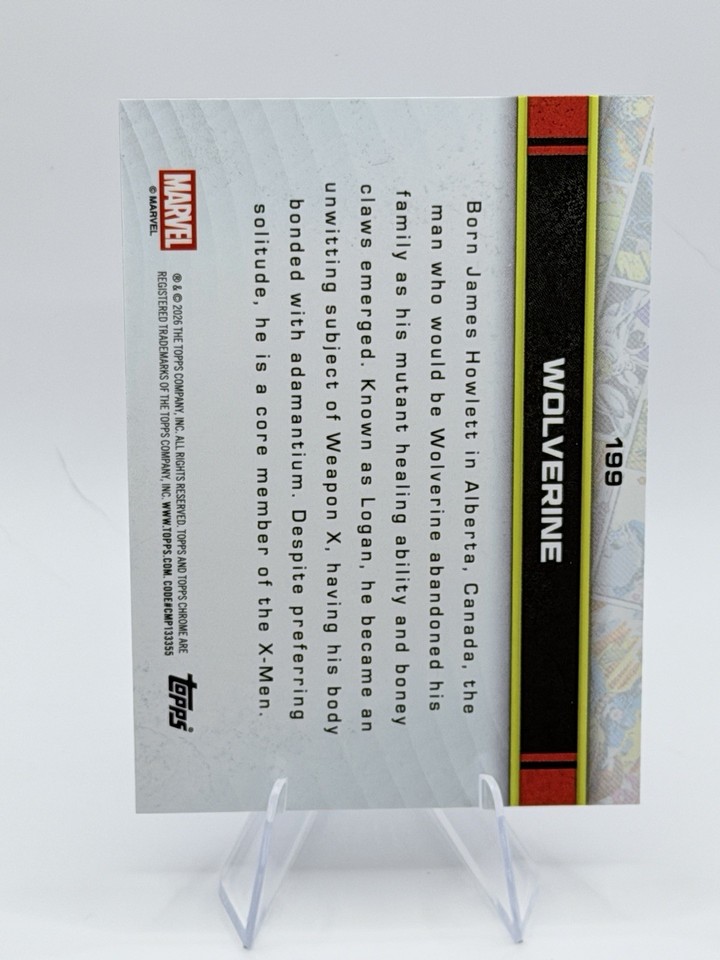 2026 Topps Chrome Marvel Comics Sapphire Wolverine #199 | eBay UK