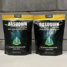 2x Dasuquin MSM Joint Health Support Small/Medium Dogs 84 Soft Chews EXP 4/26+