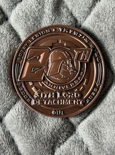 Star Wars 501st Legion Challenge Moneda SLD 20 Aniversario Cobre Comando Staff