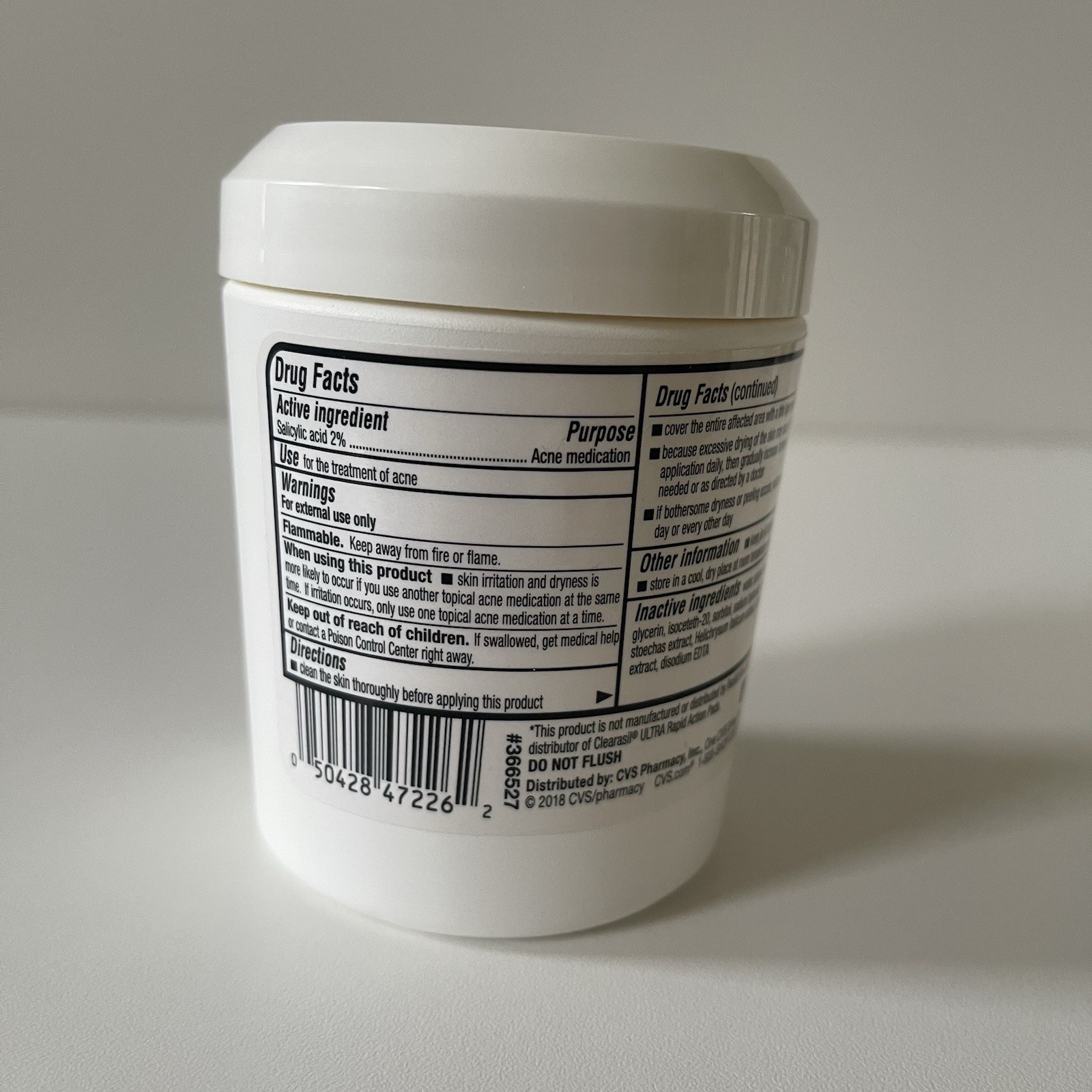 CVS health Quick Action Acne Treatment Pads , Dermatologist Tasted , 90ct