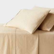 Full 400 Thread Count Performance Sheet Set Yellow Stripe - Threshold