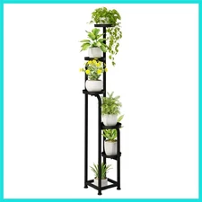 Elegant 5-Tier Spiral Metal Plant Stand for Indoor & Outdoor Use, 55.7" Height