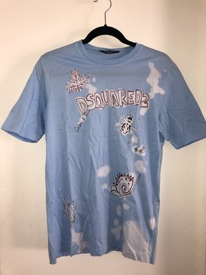 DSQUARED2 Blue Graphic Men's T-Shirt size medium 