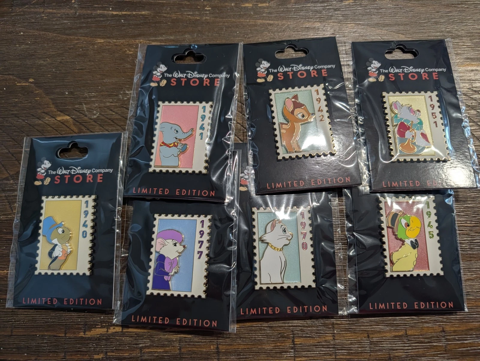 Disney DEC TWDC Commemorative Animal Stamps LE 300 Pins partial set