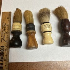 Vintage Strong Set Sterilized Pure Bristles Shaving Brush USA w/ 3 other Brushes