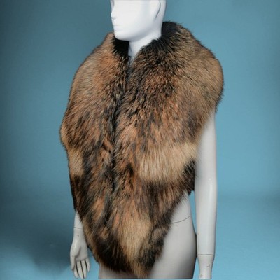 Massive Essential Finn Raccoon Fur Wrap Collar Scarf Handmade Men s Luxury Stole