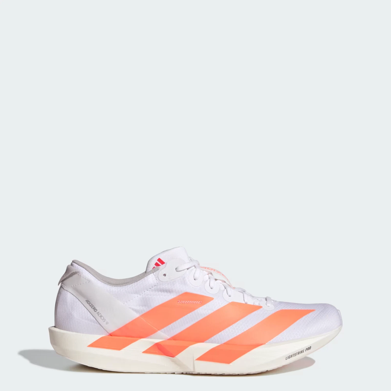 Adizero Adios 9 Men's Running Shoes in Cloud White/Lucid Orange