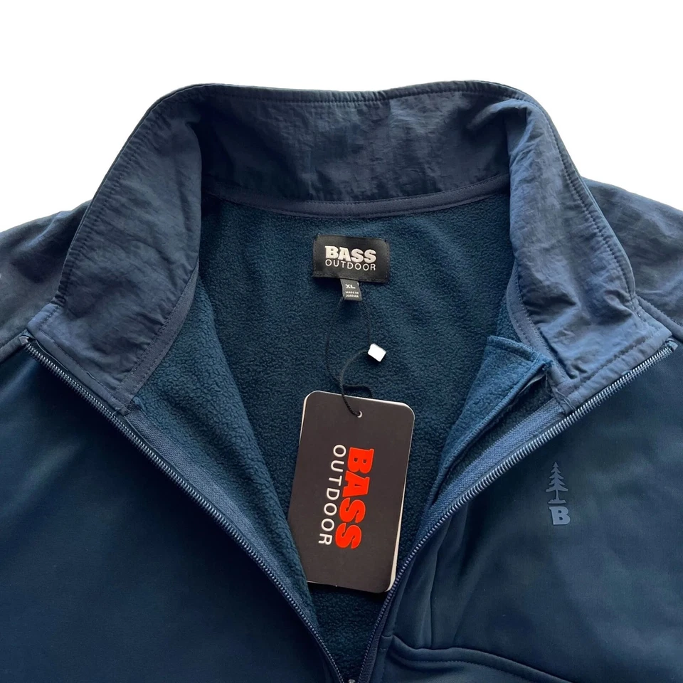 BASS OUTDOOR Women’s XL Blue Fleece Lined Warm Full Zip Jacket Long Sleeve NWT - Image 3 of 4