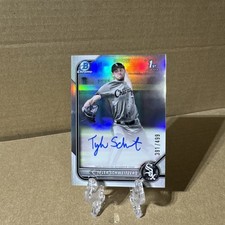 2022 Bowman Chrome Draft Tyler Schweitzer Refractor Auto /499 1st Autograph RC