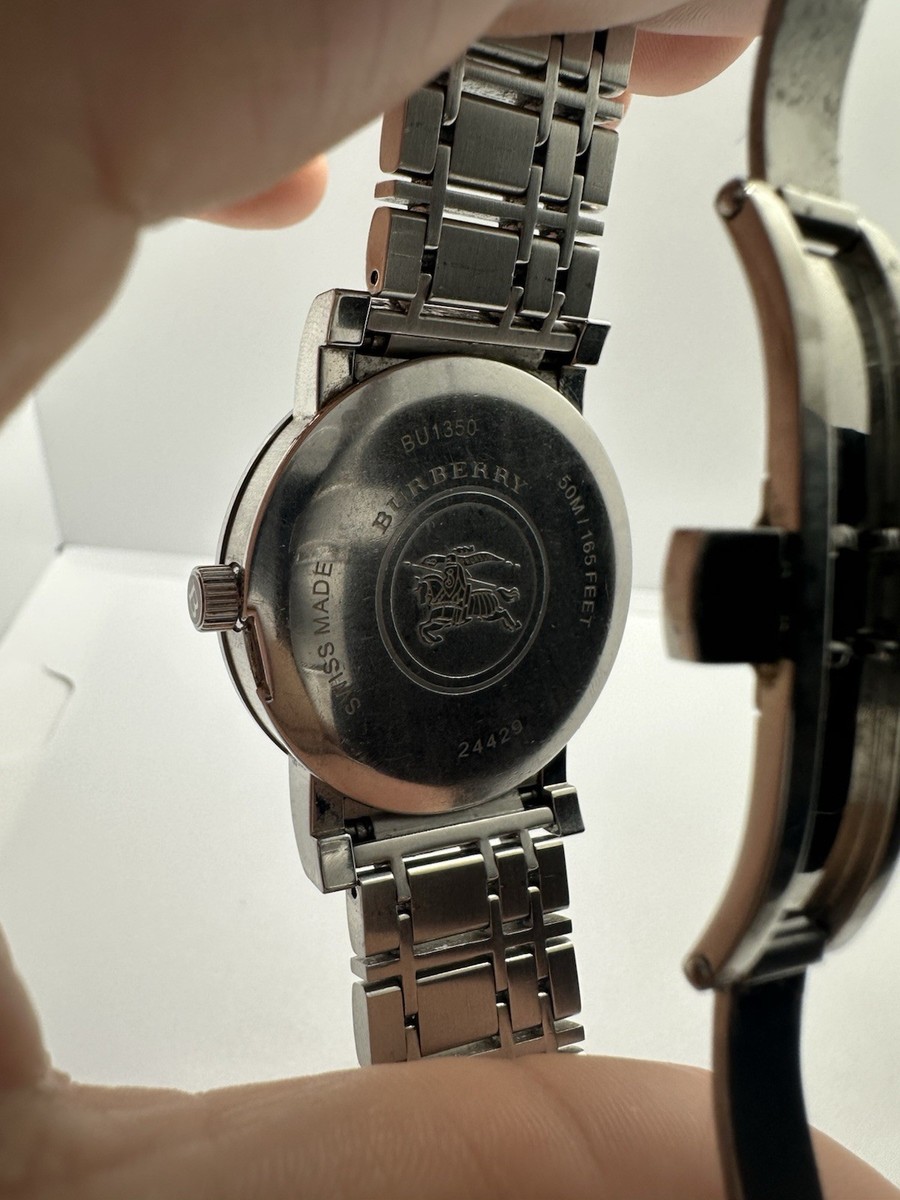 Burberry Heritage BU1350 38mm Silver Stainless Steel Case with