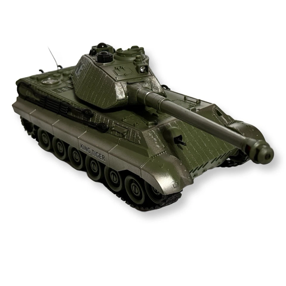 1:28 RC WW2 German King Tiger Tank – 9-Channel – 40MHz – Missing Remote & Flap  - Image 2 of 4