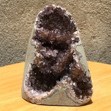 850G Raro Ametista Geode Cristallo Esemplare Forma Libera Energia Guarigione Reiki