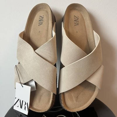 Criss Cross Zara Men's Leather Sandals ZARA MENS 10 LEATHER