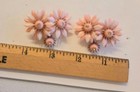 1960s Signed CORO Soft Bubblegum Pink Plastic Bracelet & Earring Set W/ Flowers  — photo 4
