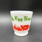 Vintage 1950s Hazel Atlas Milk Glass Christmas Victorian Egg Nog Cup/Mug One
