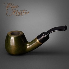 Mr. Brog HAND MADE WOODEN TOBACCO SMOKING PIPE 60 Guardian  Green + BOX