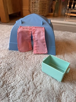 Fisher Price Vintage Loving Family Dream Puppenhaus Camping Zelt Urlaub