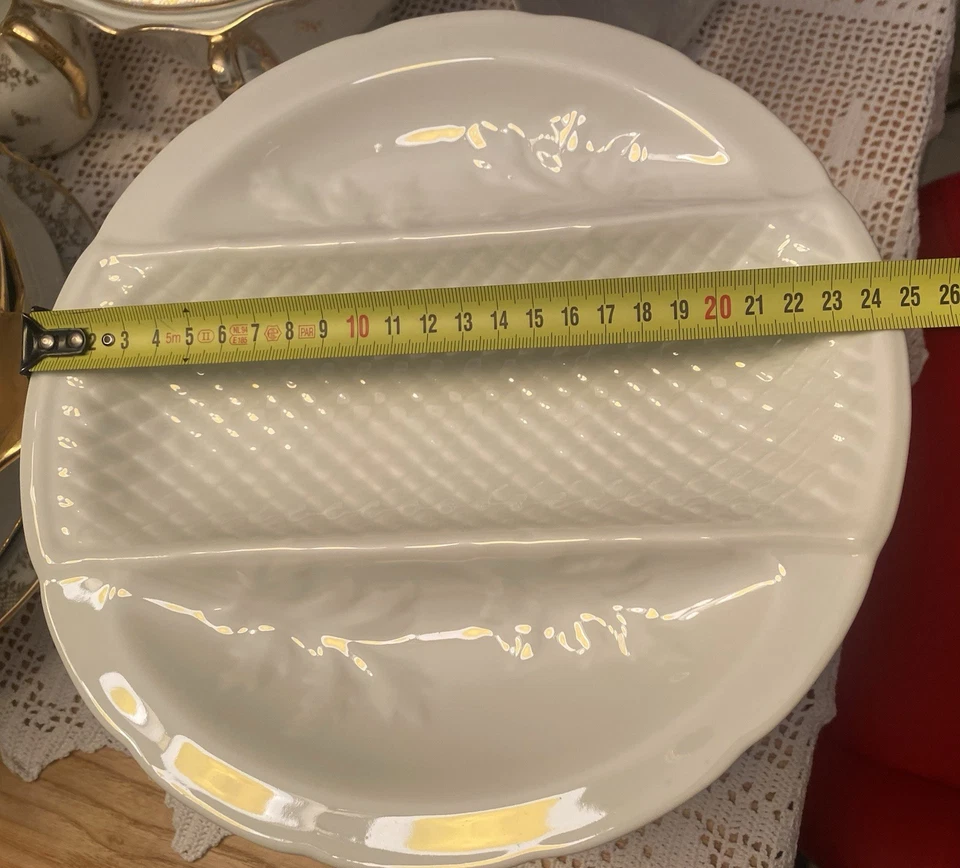 Lot de 6 assiettes à fondue - céramique blanche, état excellent - Photo 3/4