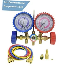  AC Diagnostic Manifold Gauge Set for Freon Charging, Fits R410A R22 R404 