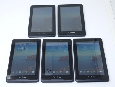 Lot of 5 Working Verizon Ellipsis 7 QMV7A 8GB 7'' Wifi+4G Verizon Tablets