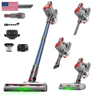 Honki Cordless Vacuum Cleaner Powerful Stick Vacuum Green Light Anti-Tangle