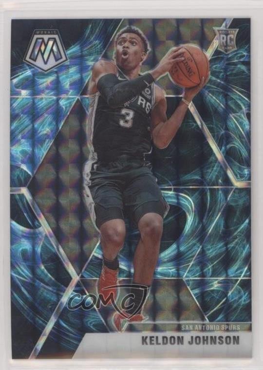 2019-20 Panini Mosaic Rookies Genesis Prizm Keldon Johnson #238 Rookie RC 00oy