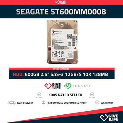 SEAGATE ST600MM0008 600GB HDD 2.5'' SAS-3 12GB/S 10K 128MB 4KN