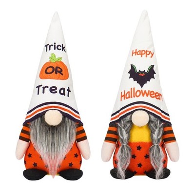 Halloween Gnome Pumpkin Bat Faceless Doll Decorations 2pcs Mr Mrs Scandinavian
