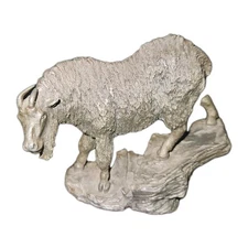 1976 Mountain Goat Fine Pewter The Franklin Mint Heavy Collectible R Berg