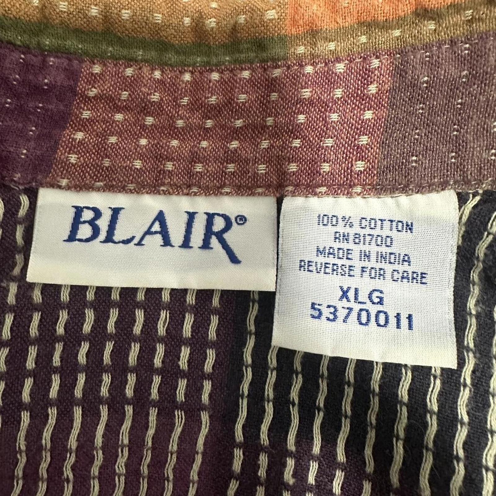 Multicolored patchwork plaid button-up shirt - image 5