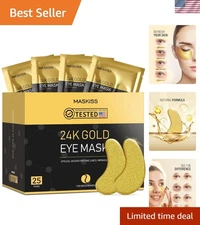 25 Pairs of Anti-Aging 24K Gold Eye Patches - Collagen & Hyaluronic Hydration