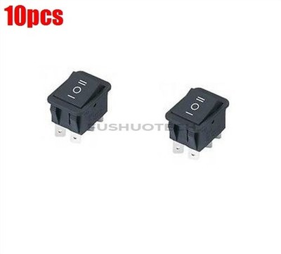 10Pcs Rocker Switch On-Off (High   Dpdt 6P) 6-Pin 250V16A 125V20A Ic Ne im #cv