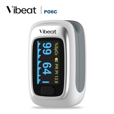 Vibeat PO6C Sauerstoffmessgerät Plusoximeter Pulsoxymeter mit Alarm DE LAGER