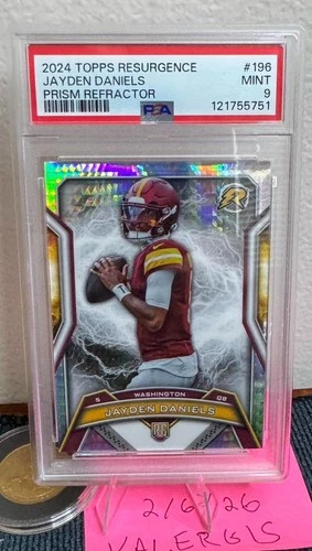 2024 Topps Resurgence - Rookies Jayden Daniels #196 Refractor (RC) PSA 9 MINT RC