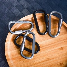2 Pack Screw Locking D-shape Carabiner Aluminum Climbing Tree Rigging Tool