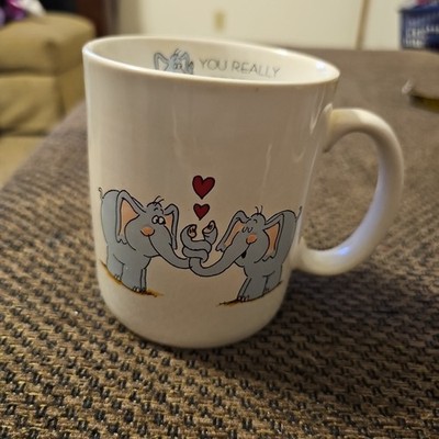 Elephants in Love Papel Vagabond Creations Coffee Mug Japan  You Really Grab Me