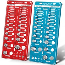 68 Nut and Bolt Thread Checker Standard and Metric,Bolt Size and Thread Gauge