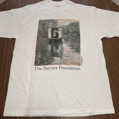RARE VTG 1995 Claude Monet  The Studio Boat  The Barnes Foundation T-Shirt Large