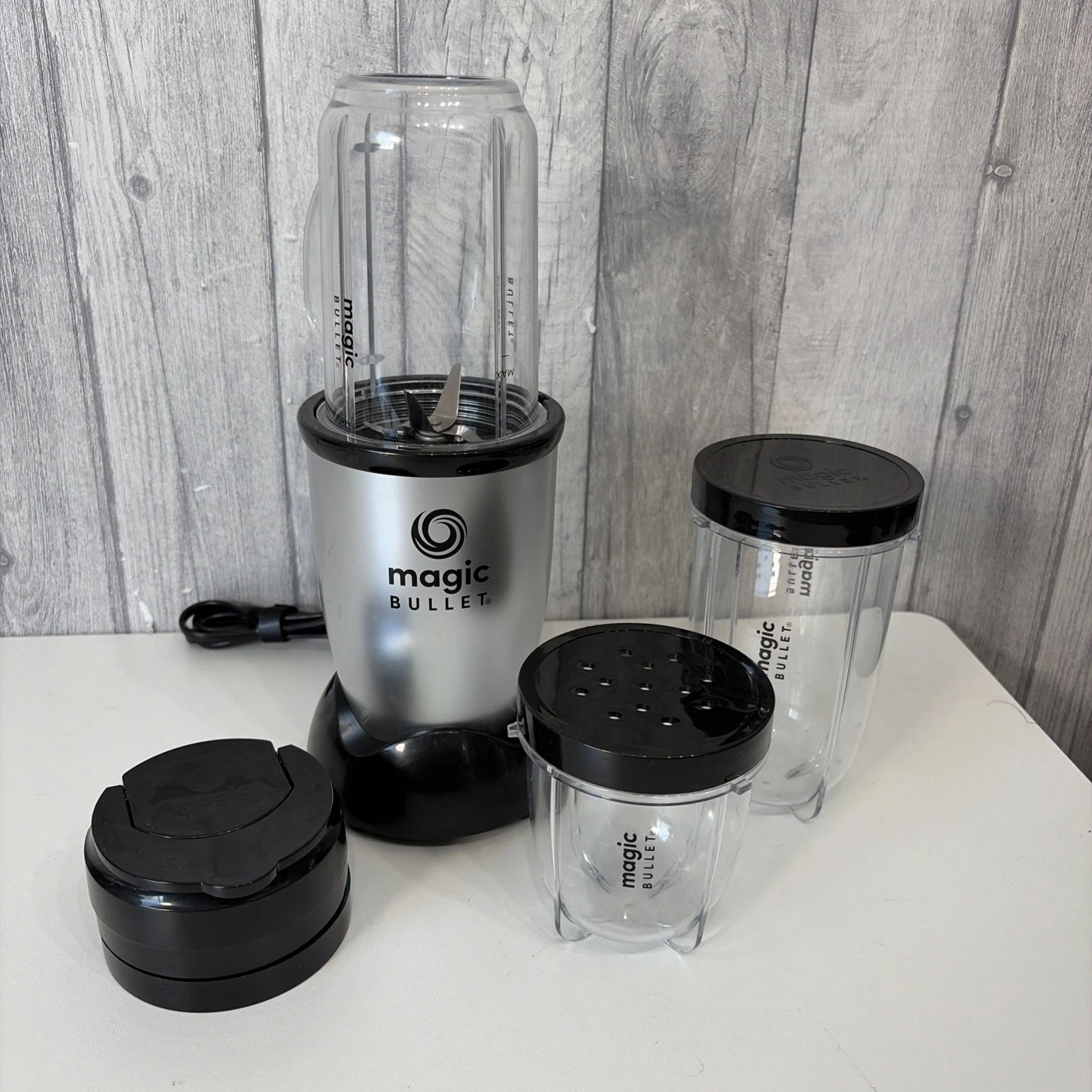 Magic Bullet Blender MBR1109 Silver With Accessories Bundle - Working VGC
Opens in a new window or t