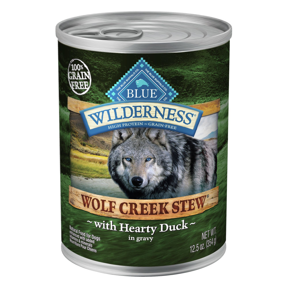 Blue Buffalo Wilderness Wolf Creek Stew High Protein,Wet Dog food, 12.5-oz can