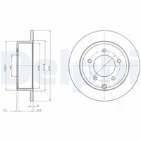 2X Delphi Bremsscheibe BG4179 FüR Chrysler Dodge Jeep
