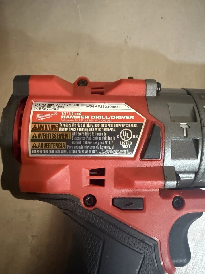 Milwaukee M18 Fuel 1/2" 18V Cordless Hammer Drill - 2904-20 - Image 3 of 4