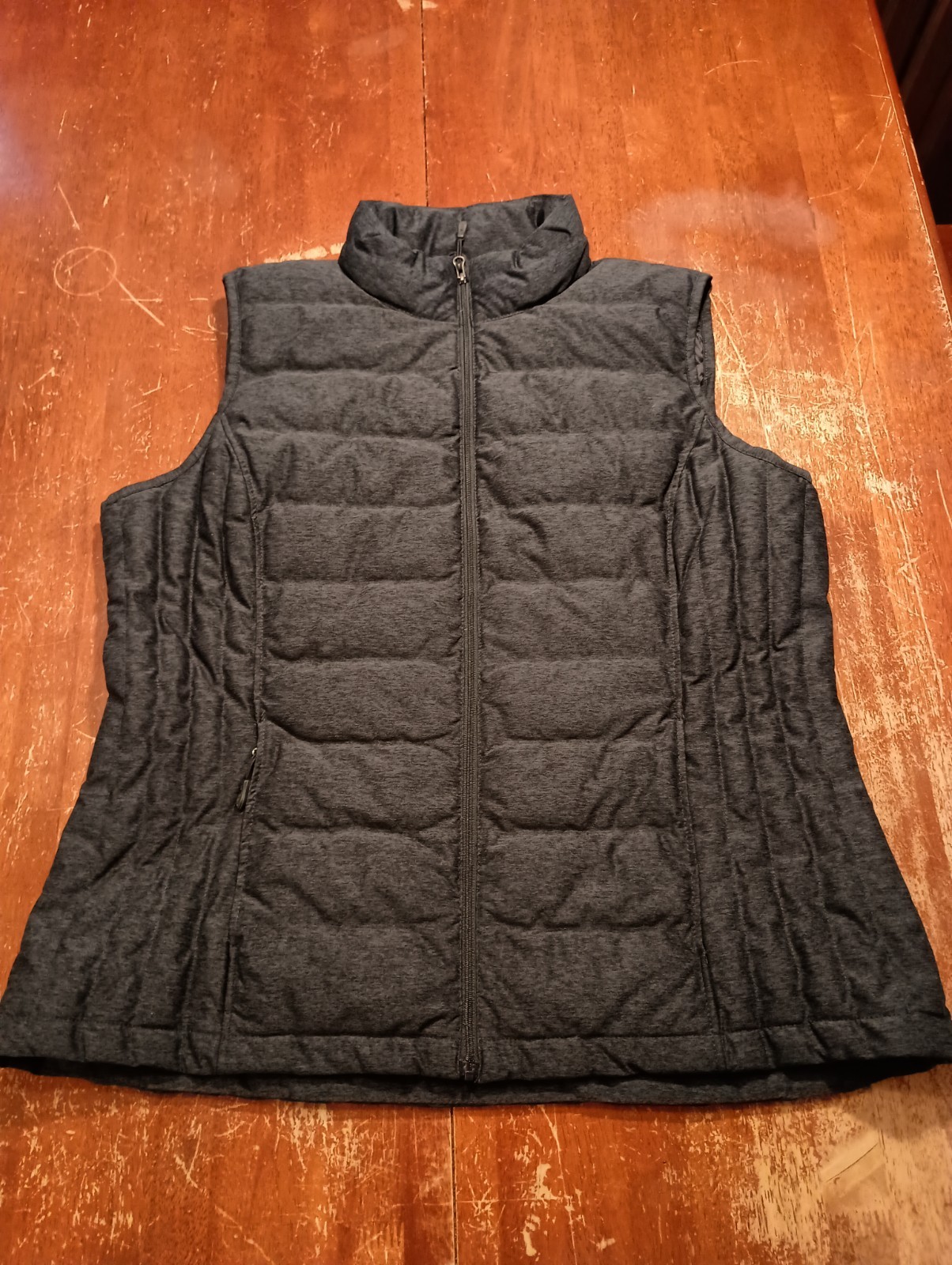 Heatkeep Women's Blue Quilted Full Zip Pockets Puffer Vest Size XL